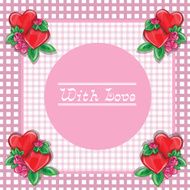 Frame with hearts - vector image