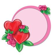 Valentine greeting card with hearts