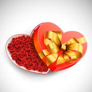 Valentine`s box of roses