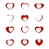 Set of symbol heart