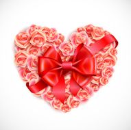 heart of tender pink roses