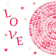 Happy Valentine&#039;s day card hearts light