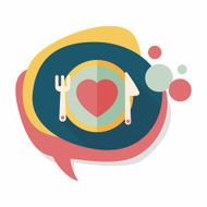 Valentine&#039;s Day flat icon with long shadow eps10 N6