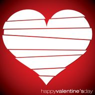 Love heart Valentine&#039;s Day card in vector format