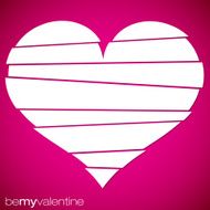 Love heart Valentine&#039;s Day card in vector format N2