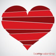 Love heart Valentine&#039;s Day card in vector format N3