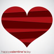 Love heart Valentine&#039;s Day card in vector format N5