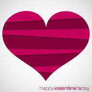 Love heart Valentine&#039;s Day card in vector format N6