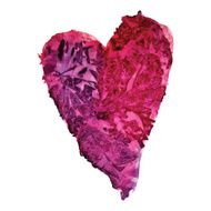 Watercolor painted heart N4