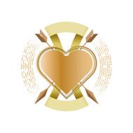 heart on the wedding label invitation card N2