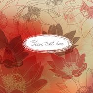 Vector Floral card with place for your text