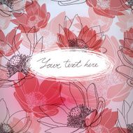 Vector Floral card with place for your text N2