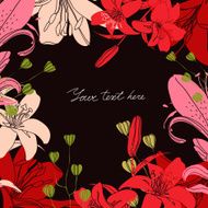 Vector Floral card with place for your text N5