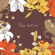 Vector Floral card with place for your text N6