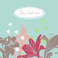 Vector Floral card with place for your text N7