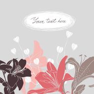 Vector Floral card with place for your text N8