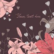 Vector Floral card with place for your text N9