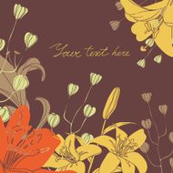 Vector Floral card with place for your text N10