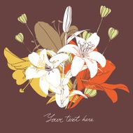 Vector Floral card with place for your text N11