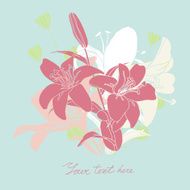 Vector Floral card with place for your text N12
