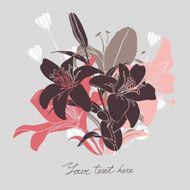 Vector Floral card with place for your text N13