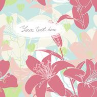 Vector Floral card with place for your text N15