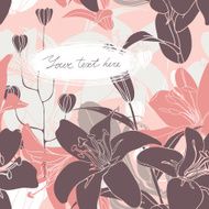 Vector Floral card with place for your text N16
