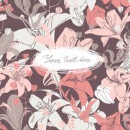 Vector Floral card with place for your text N19