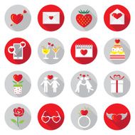 Flat Icons Set Love N2