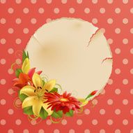 Vintage greeting card with flowers N8