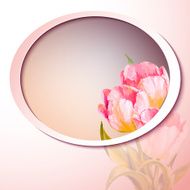 Spring flowers invitation template card N25