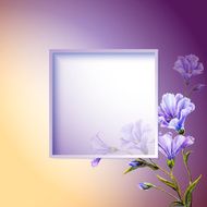 Spring flowers invitation template card N26