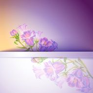 Spring flowers invitation template card N29