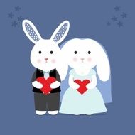 Wedding cute Bunny