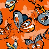Flying butterflies seamless pattern N4