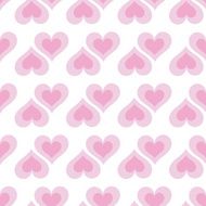 Pink hearts seamless bakground pattern