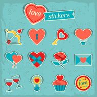 Set of Valentine&#039;s and Wedding icons design elements