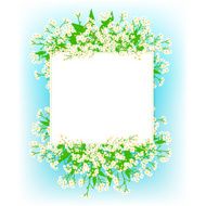 Vector card with small white flowers N3