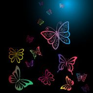 Colorful background with butterfly N4