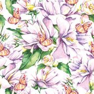 Seamless background with Blooming Jasmine N3