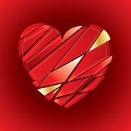 Vector - Hand drawn heart shape on paper