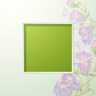 Spring flowers invitation template card N33