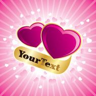 Abstract background with hearts - Illustration N2
