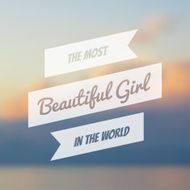 Vector typography on blur background N29
