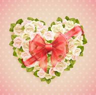 Valentine`s Day card with roses