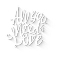 Doodle lettering symbol of love and Valentines day N2