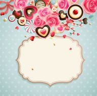 Valentine`s Day vintage card