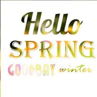 Typographic Design -Hello Spring goodbay winter