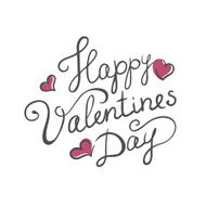 Happy Valentine&#039;s day handmade calligraphy