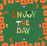 Inspirational and motivational quotes background with cute carto N2